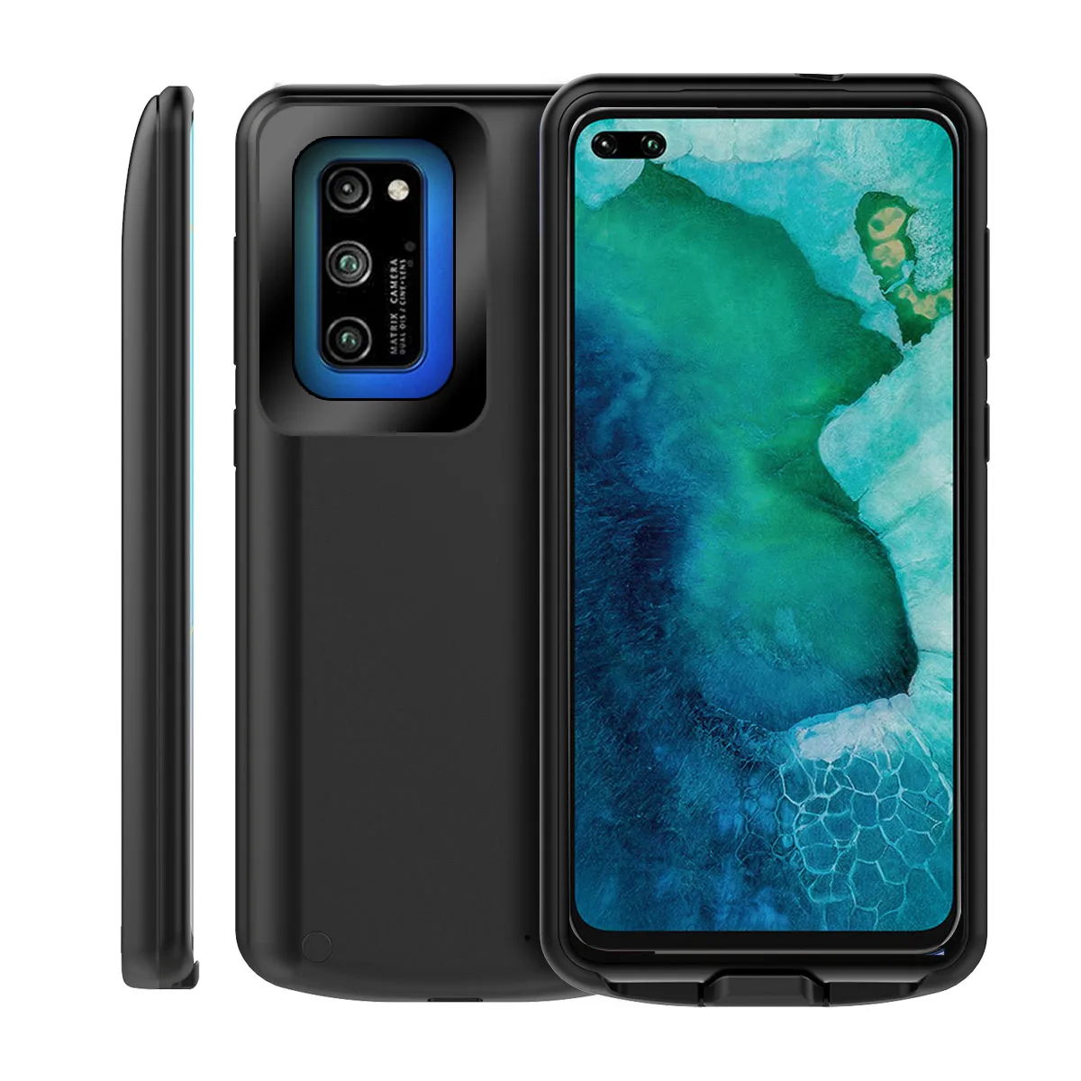 Для huawei Nova 6 SE Nova 6 Honor V30 Pro, 6500 мАч, чехол для зарядного устройства, расширенный аккумулятор, резервный источник питания, защитный чехол, задний Чехол - Цвет: Honor V30 Pro Black