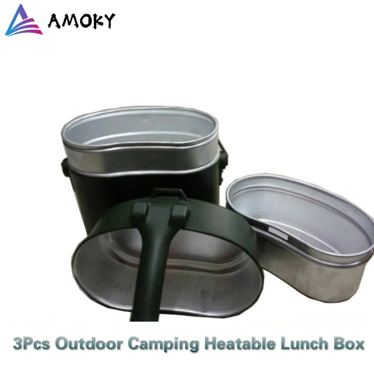 amkoy 3 adet acik kamp isitmali yemek kabi tasinabilir yuruyus kamp okul gida konteyner aluminyum isitma askeri yemek kabi lunch boxes aliexpress