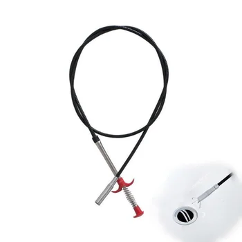 

160cm Kitchen Bathroom Sewer Cleaning Dredge Hose Spring Telescopic Collet Hair Cleaner for Toilet Sewer Clog Long Line