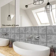 10 шт./компл. Кухня умывальник настенные наклейки для рукоделия стиль Цементная плитка креативное украшение гостиной