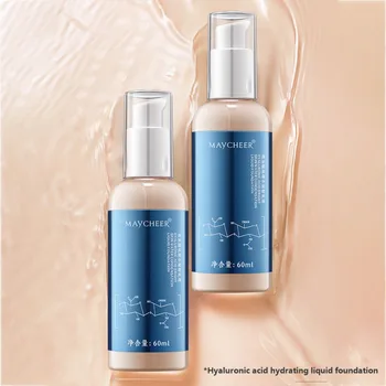 

Hyaluronic Acid Liquid Foundation Moisturizing Cover Blemishes Even Skin Tone Hydrating Foundation Liquid