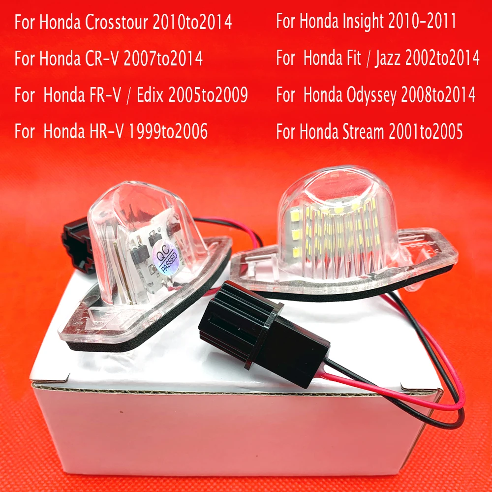 Лампы для номерного знака Honda CRV 2008 Jazz Fit Crosstour FR V/Edix HR V Lighting поток Одиссеи White Light