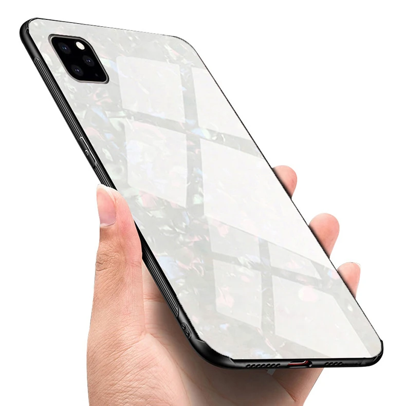 Роскошный блестящий чехол из закаленного стекла из ТПУ 10 шт. для iPhone 11 Pro Max XS XR X 8 7 6 6S Plus, ударопрочный мягкий чехол-накладка