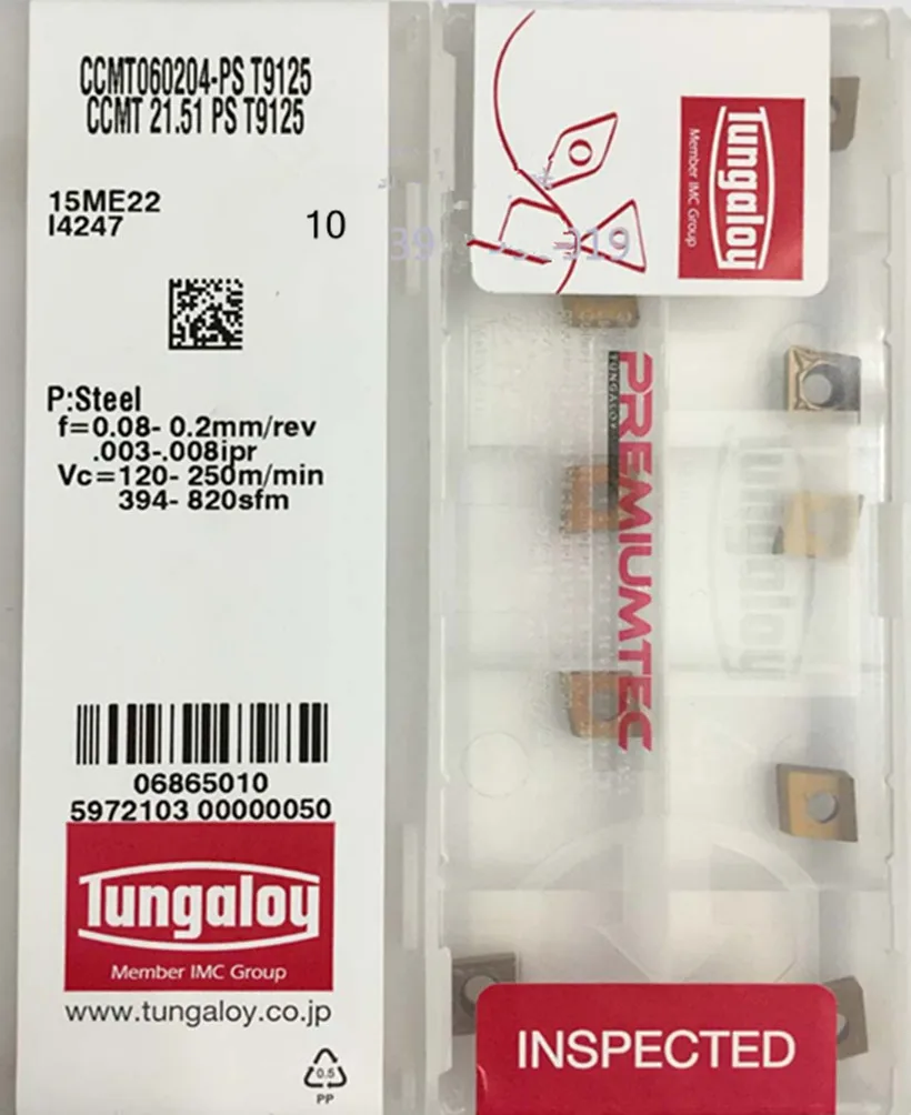 CCMT060204 CCMT09T304 CCMT09T308-PS T9125 10 шт./компл. обработки: сталь ЧПУ твердосплавные пластины