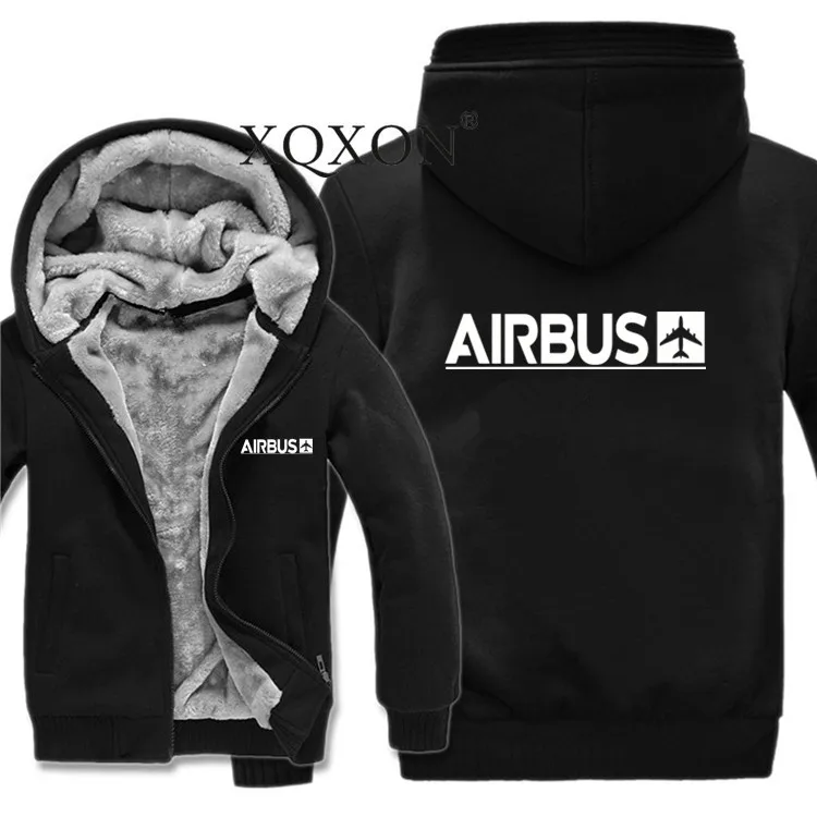 XQXON-Высококачественный пуловер с капюшоном зимние мужские пальто Airbus шерсть лайнер флис молния человек толстовки с капюшоном Eu/Us Size-J712 - Цвет: Picture color