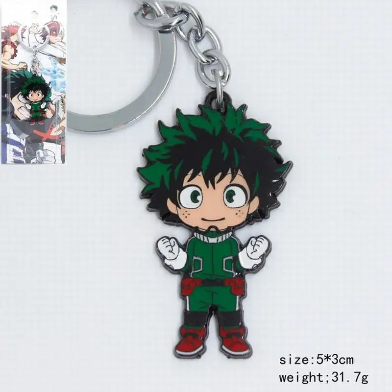10 PCS/LOT Anime My Hero Academia Model Keychain Boku no Akademia Midoriya Izuku keyring Necklace Pendant Toy key chain | Игрушки и
