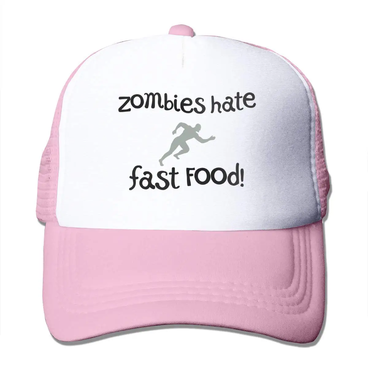 Tsdftzombie Hate фаст-фуд сетчатые бейсболки унисекс регулируемые кепки В Стиле Дальнобойщика розовые