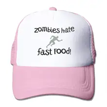 Tsdftzombie Hate фаст-фуд сетчатые бейсболки унисекс регулируемые кепки В Стиле Дальнобойщика розовые