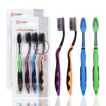 

8PCS Bamboo charcoal toothbrush Double Ultra Soft Toothbrush Bamboo Charcoal Nano Brush Soft