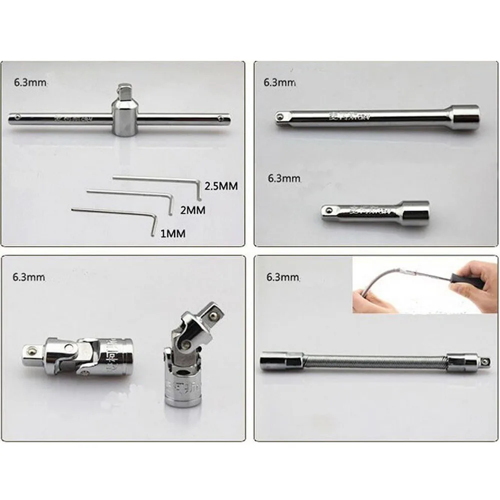 Car Repair Tool Set Household Hand Tool Kit Wrench Screwdriver Socket Carbon Steel Combination Set  (3)