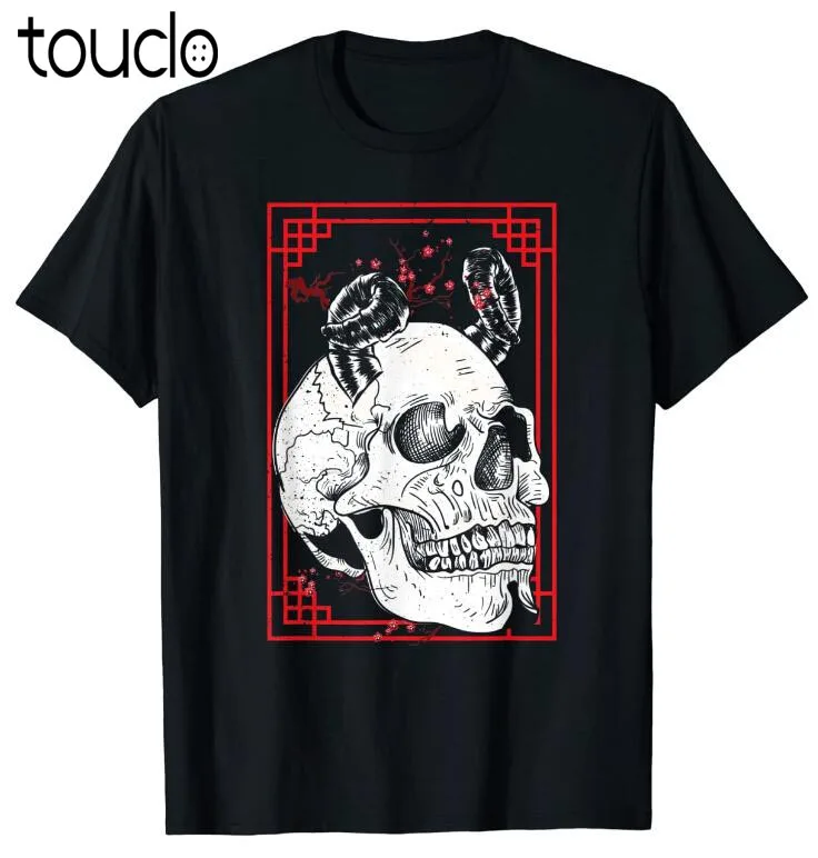 Japanese Demon Harajuku Kabuki Yokai Oni Face Mask Art T-Shirt