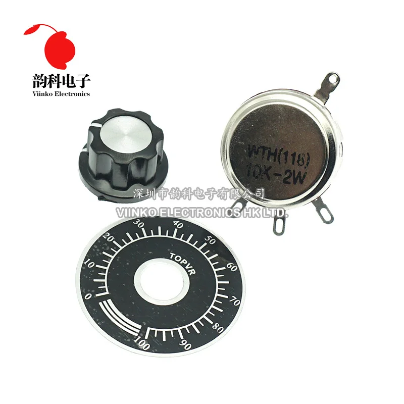 1 комплект WTH118 DIY Kit Запчасти 2 Вт 1A потенциометр 1K 2,2 K 4,7 K 10K 22K 47K 100K 470K 1M Ом