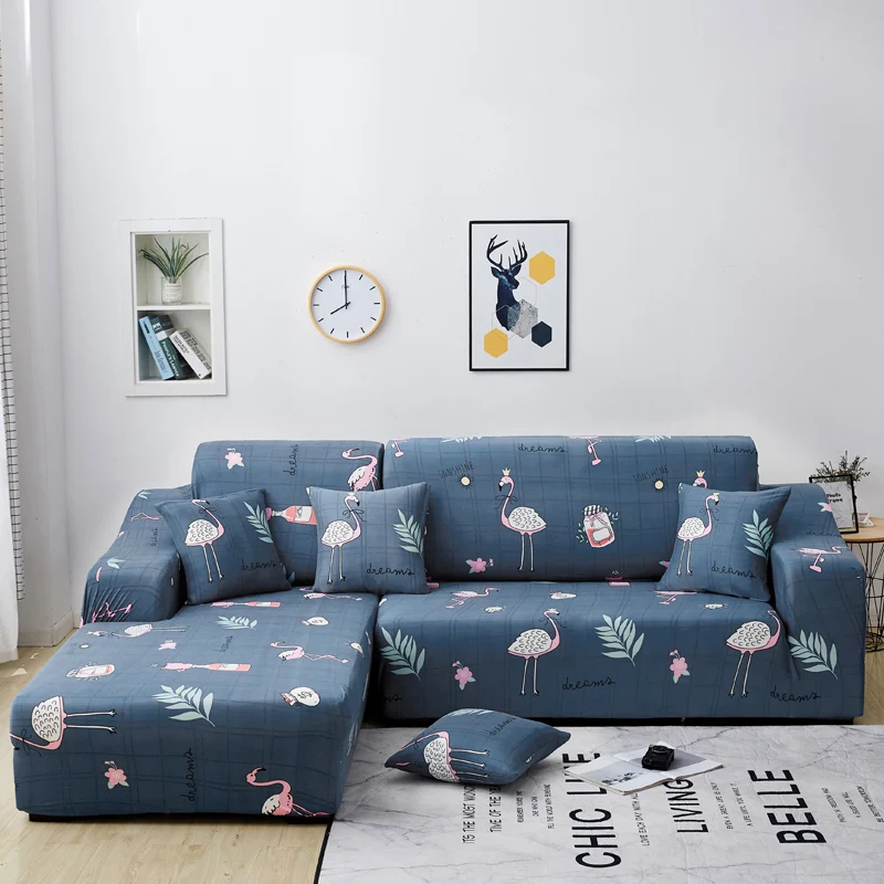 2 шт. г-образные чехлы для диванов одноцветные покрывала для углового дивана гостиной универсальные эластичные Чехлы для шезлонга - Цвет: C