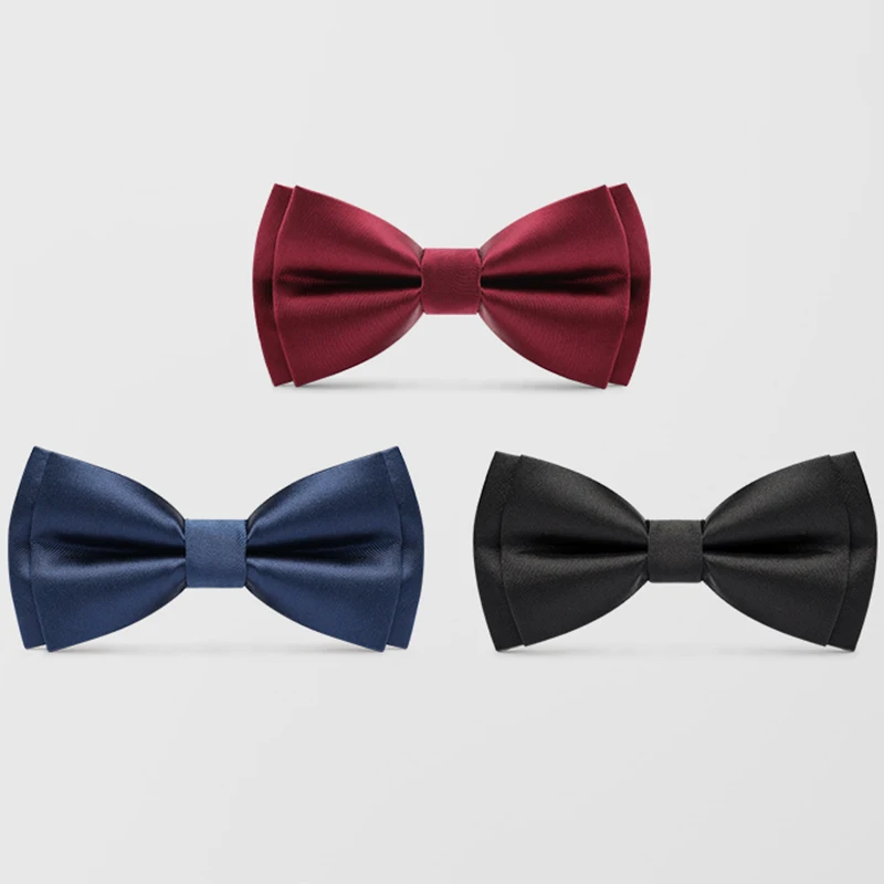 

2021 New Designer Brand Luxury Bowtie For Men High Quality Black Wine Red Fashion Groom Wedding Butterfly Bow Tie Suit Gift Box