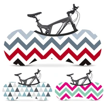 Защитный чехол для велосипеда с геометрическим узором, универсальный эластичный пылезащитный чехол для велосипеда, крытая Крышка для горного велосипеда с защитой от царапин