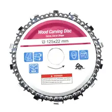 5 дюймов шлифовальный диск цепи 22 мм 14 зубьев резьба по дереву диск для деревообработки цепная пластина