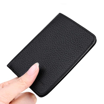 

WilliamPolo Men Wallet mens slim Credit Card Holder Bifold full-grain leather mini Multi Card Case Slots Cowhide Ultra-thin