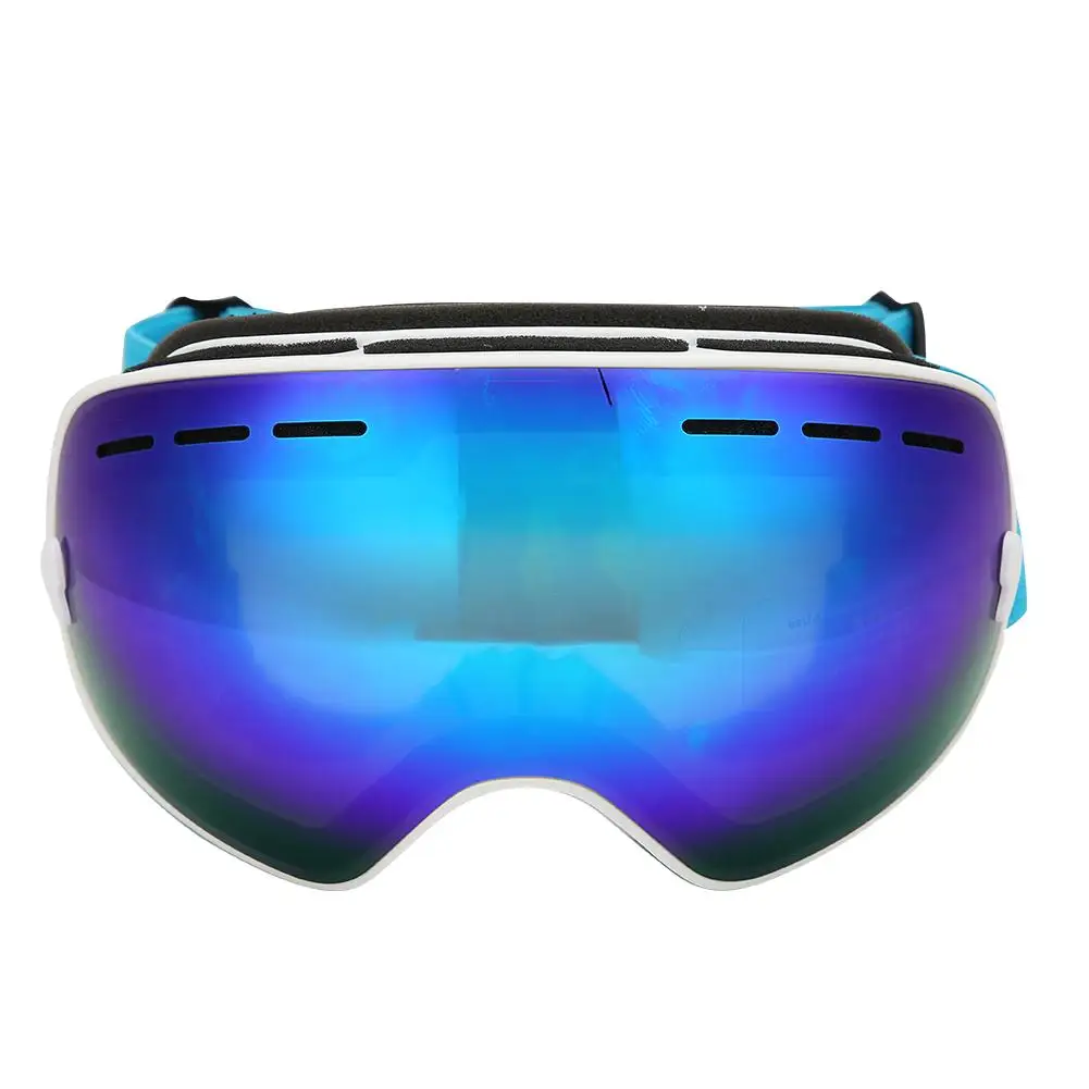 Лыжные очки двухслойные UV400 Анти-туман большие Лыжные маски очки Лыжный Снег Мужчины Женщины Сноуборд очки - Цвет: Синий