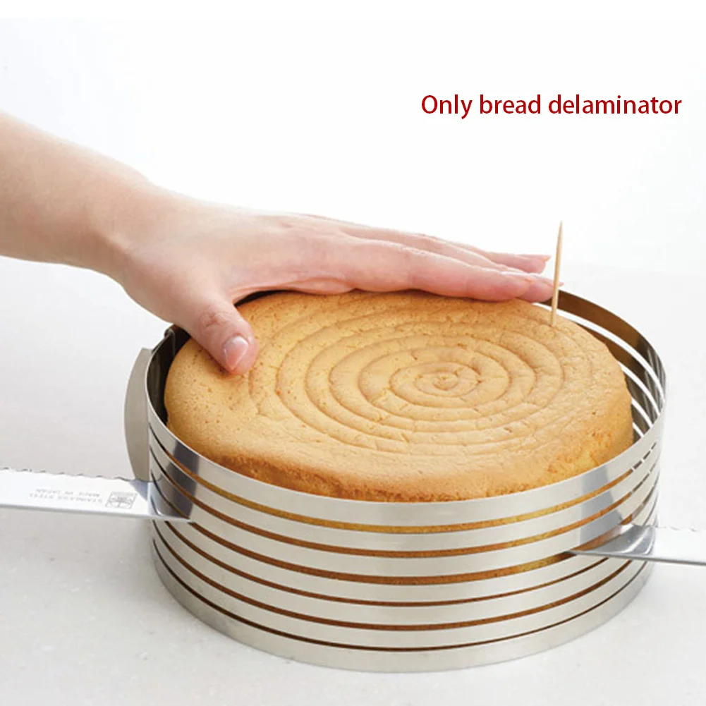 Резак для торта из нержавеющей стали ломтерезка слой хлеба Круглый DIY Кухня регулируемое кольцо выпечки Инструмент Плесень