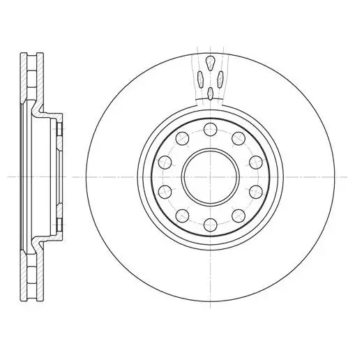 Диск тормозной передний Alfa Romeo 166, Lancia Kappa 2.0-3.0 94