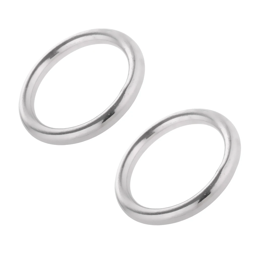 2pcs 304 Stainless Steel Strapping Welded O Rings 25mm 35mm 45mm 60mm Dia.