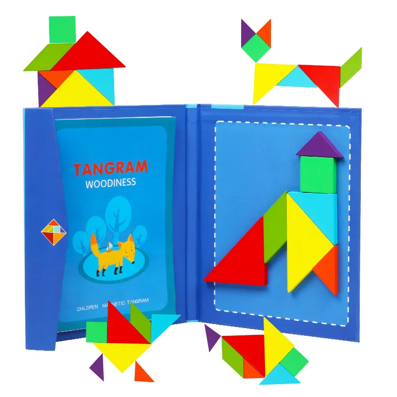 Магнитный пазл мозаика-книга деревянные игрушки доска в форме формы для детей