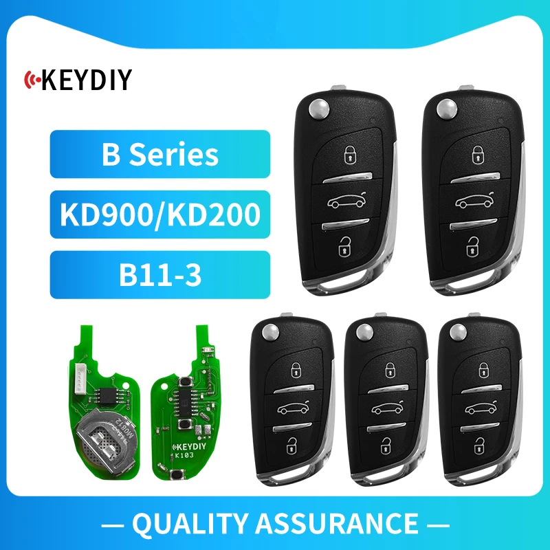 XNRKEY B11-3 Universal Remote B-Series 3 button for KD900 KD900+ URG200 KEYDIY Remote for KEYDIY remote control key