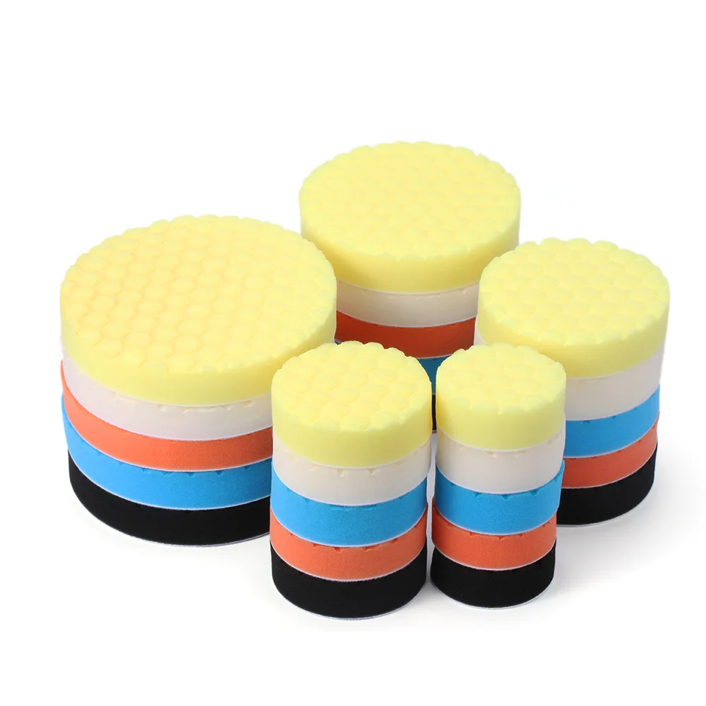 

5Pcs 3/4/5/6/7Inch Professional Car Buffing Sponge Polishing Pad Foam Waxing Set Polisher Auto Body Care Repair Tools