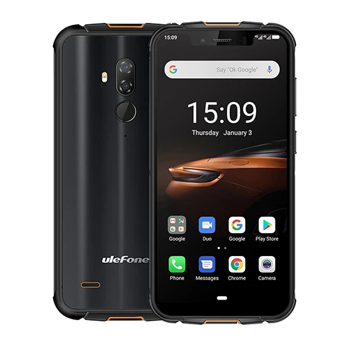 Ulefone Armor 5S IP68 4G Globel Version Smartphone 13MP+8MP Android 9.0 5000mAh Otca-core 4GB+64GB Wireless Charge Mobile phone - Цвет: Black