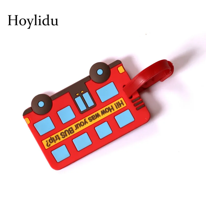 

Hoylidu Korean Cute Cartoon Creative Luggage Suitcase Silicone Tags ID Address Holder Baggage Label Identifier Travel Accessorie