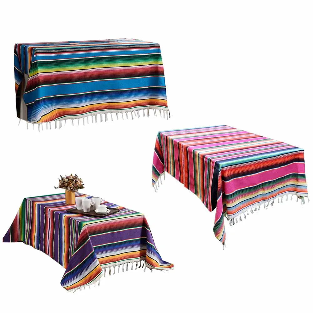 Ethnic Style Table Cloth Beach Blanket Cotton Mexican Indian Handmade