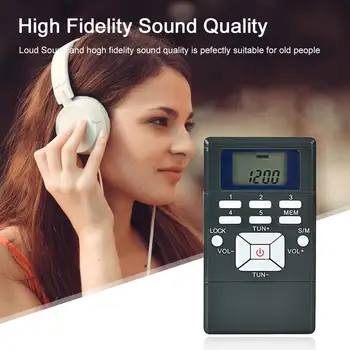 

Wreless Tour Guide Receiver with Earphone LCD 60-108MHz Church Translation System for Interpretation Training Court