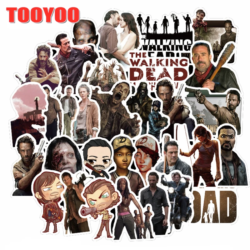 50Pcs/set Adventure TV Show The Walking Dead Stickers For DIY TOY Guitar Scrapbook Skateboard Snowboard Laptop Luggage