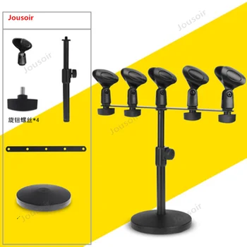 

Four microphone stand double head microphone stand microphone chuck desktop microphone stand CD50 T03