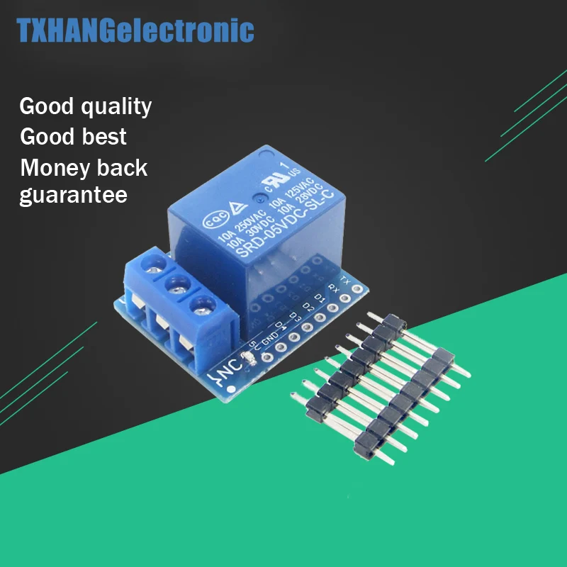 10 шт. одноканальный Релейный Щит для Wemos D1 Mini релейный модуль Arduino ESP8266 макетная