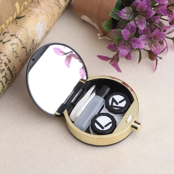 

1 Set Lens Case Beautiful Perfume Bottle Shape Contact Lenses Case Box Container Sunny