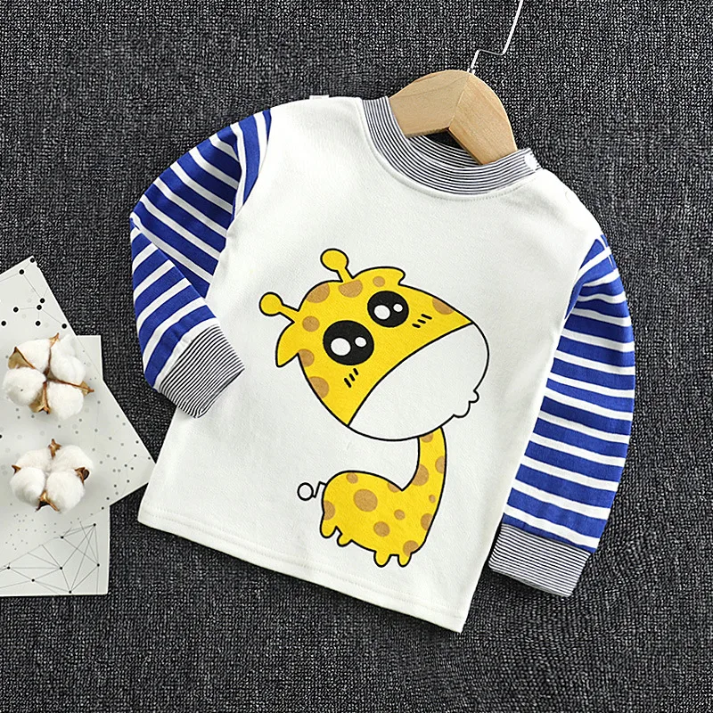 Boys Girls Cartoon Long Sleeve T Shirts Summer Baby Boys Cotton Clothes T Shirts Children Printed Tops Tees Kids Clothing 18M-5T - Цвет: 21