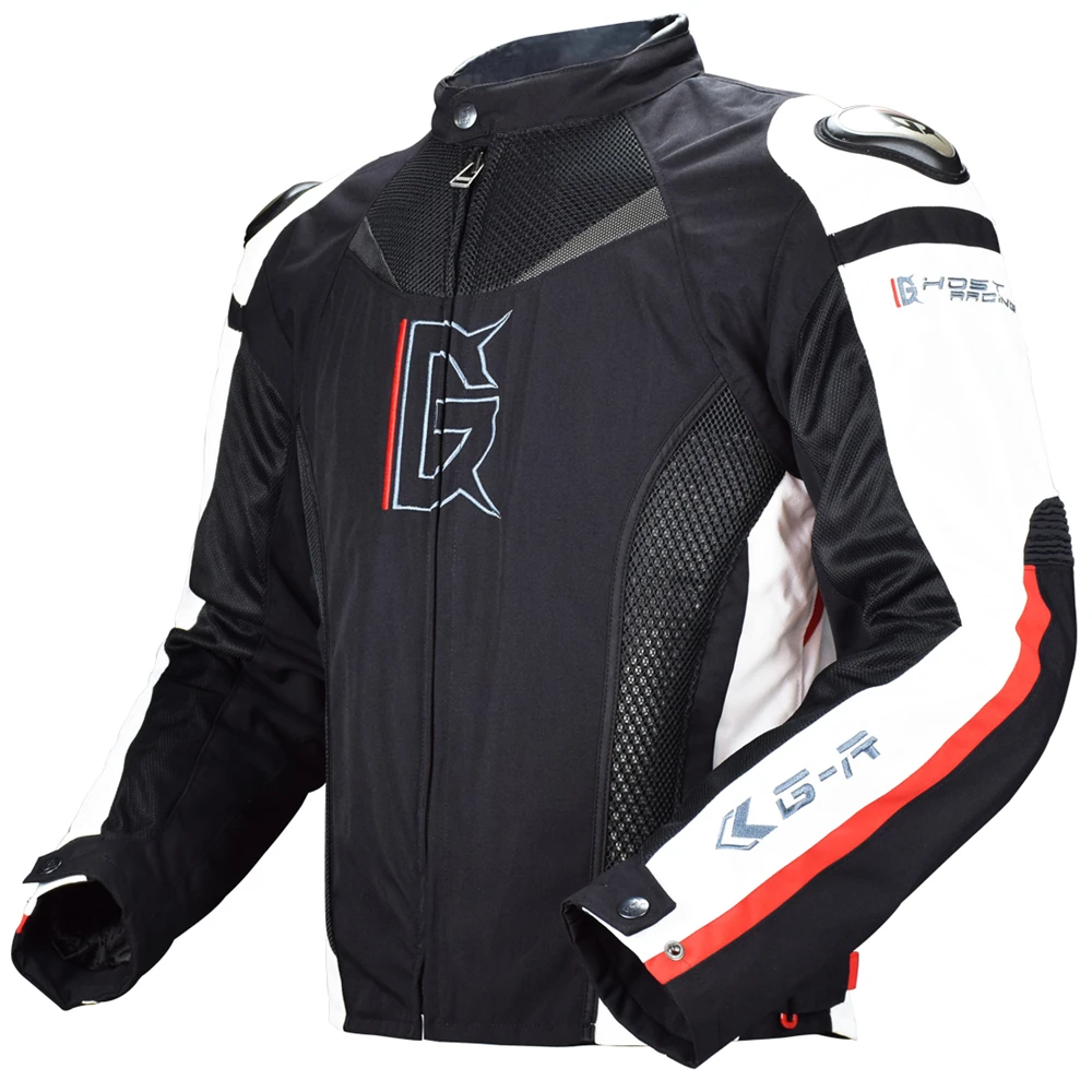 JACKET H GHOST RACING Мужская мотоциклетная куртка мото штаны для езды на мотокроссе куртка ветрозащитная мотоциклетная одежда Защита тела - Цвет: JACKET H