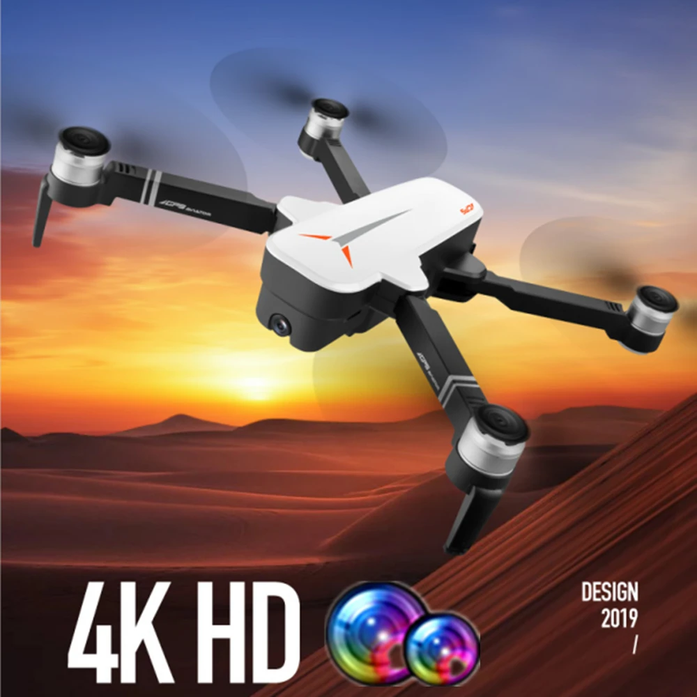 Радиоуправляемый Дрон с 8811 GPS и двойной камерой 4K HD складной Квадрокоптер