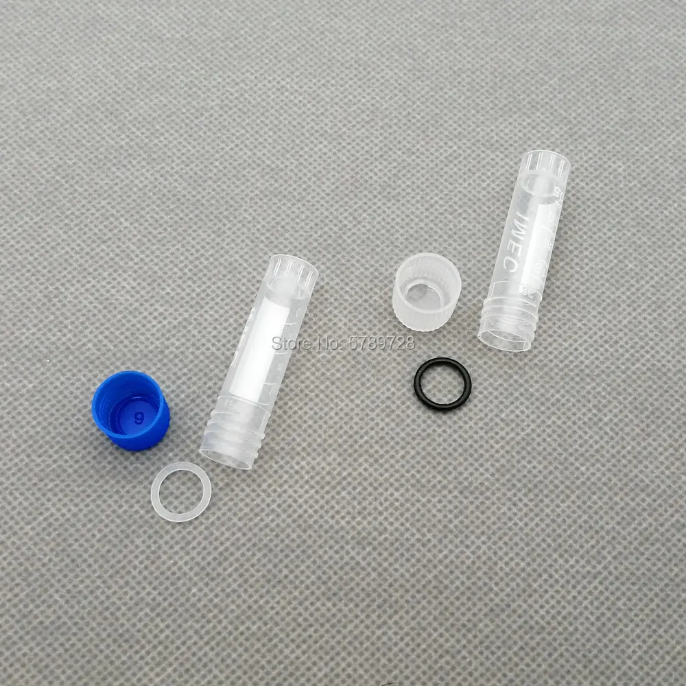 50 pieces plastic 1.8ml freezing tube + one piece 50 vents plastic Freezing tube storage box for experiment centrifuge tube cell freezing container