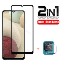 2in1 Gehärtetem Glas Für Samsung Galaxy A12 A22 A52 Objektiv Film Screen Protector Für Samsung A32 A12 SM-A125F/DS schutz Glas