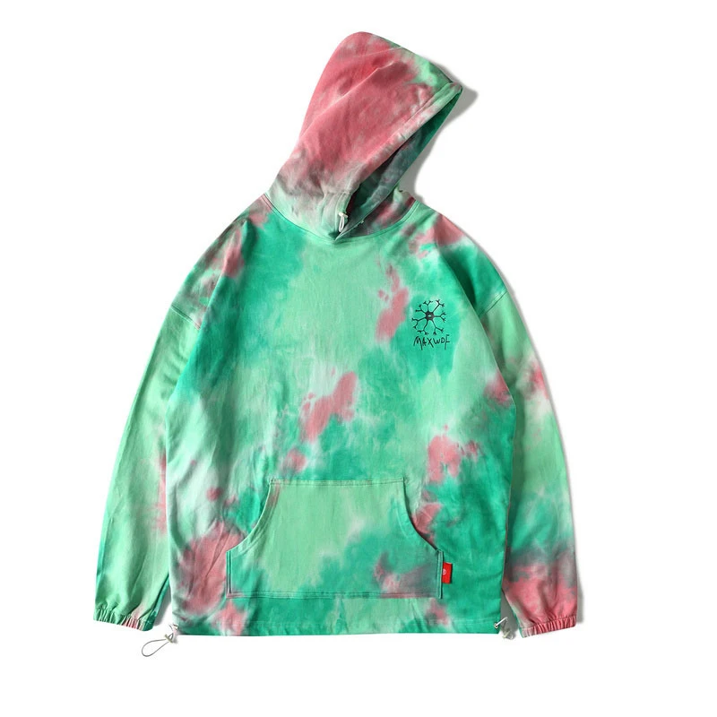 SEVEYFAN Марка NEW FASHION Hi Street мужские тай-дай толстовки красочные уличная одежда в стиле «хип-хоп», кофты хип хоп одежда хлопковые толстовки с капюшоном Мужские R2529 - Цвет: GREEN