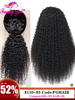 

Lace Front Curly Human Hair Wigs With Baby Hair Bleached Knots Brazilian 13*4 Remy Lace Front Wigs Pre-Plucked 150% Density