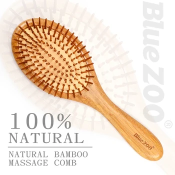 

Wood Comb Professional Healthy Paddle Cushion Hair Massage Hairbrush Comb Scalp Hair Care Airbag Comb Anti-Static