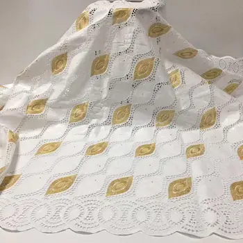 

High Quality African Lace Fabric nigeria lace fabric Embroidery For party Dress French Bazin Riche Getzner Fabrics 5Yards/Lot