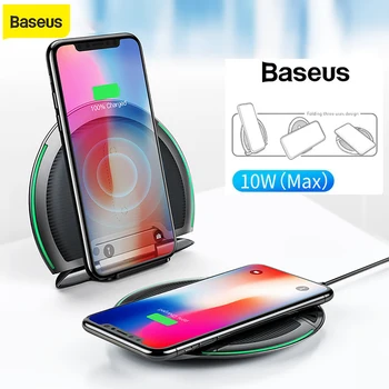 

Baseus Deformable Qi Wireless Charger for iPhone 8/X Multi-function Fast Wireless Charging for Samsung S9/S9+/S8 Huawei Xiaomi