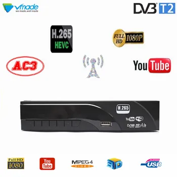 

DVB-T2 DVB-T HD TV Tuner Fully 1080P H.265/HEVC Dolby AC3 IPTV Youtube Terrestrial Decoder Hot Sale Europe Russian Spain Czech