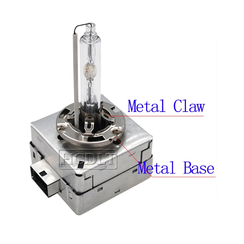 HCDLT 2PCS Original 35W D1S Xenon HID Car Headlight Bulb 55W D3S 4300K 5000K 8000K 6000K Metal Claw Auto Replacement Xenon Lamp (1)