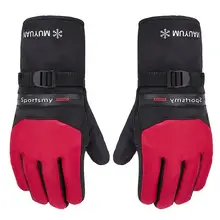 Мужские зимние Термические перчатки наружные мотоциклетные ветрозащитный для езды утепленные лыжные перчатки#5S26