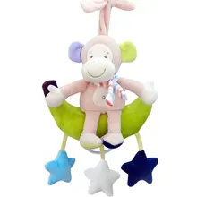 Детские погремушки, Мультяшные модели животных, детская коляска, погремушки, колокольчик, подвеска, Плюшевые Развивающие игрушки